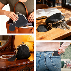1Pc Cowhide Leather Coin Pouches Change Wallets&nbsp;AJEW-CL0002-79C