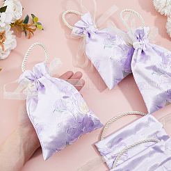 Rectangle Polyester Candy Gift Drawstring Bags&nbsp;ABAG-WH0062-03