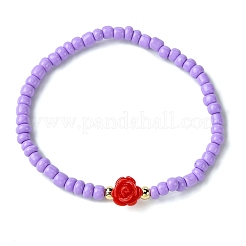 8Pcs 8 Colors Glass Seed Beaded Stretch Bracelet Sets&nbsp;BJEW-MZ00103