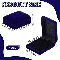 Velvet Jewelry Display Cases&nbsp;CON-WH0100-15A