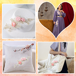Polyester Embroidery Sequin Costume Accessories&nbsp;DIY-WH20025-017B