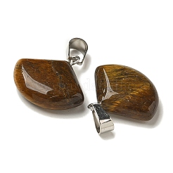 Natural Tiger Eye Pendants&nbsp;G-Z067-05P-08