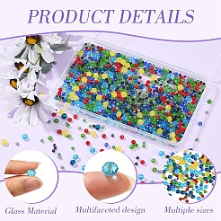 1050Pcs 10 Styles Glass Beads&nbsp;GLAA-YW0004-19B