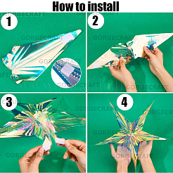 3Pcs 3 Styles Plastic Star Pendant Decorations&nbsp;DIY-GF0011-70