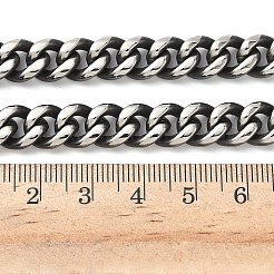 9.5MM 667 Stainless Steel Cuban Link Chain Necklaces for Men&nbsp;NJEW-D339-01