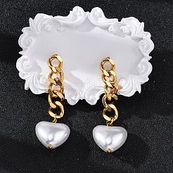 304 Stainless Steel Heart Stud Earrings&nbsp;EJEW-Z082-01G