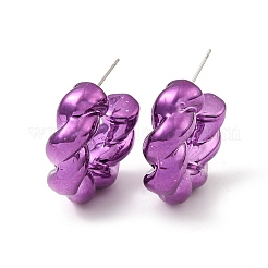 Twist Ring Acrylic Stud Earrings&nbsp;EJEW-P251-12