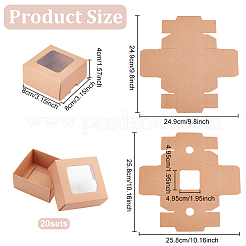 Folding Kraft Paper Cardboard Jewelry Gift Boxes&nbsp;CON-WH0092-25A