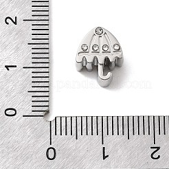 304 Stainless Steel Rhinestone European Beads&nbsp;STAS-D153-30P