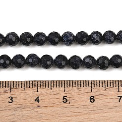 Synthetic Blue Goldstone Beads Strands&nbsp;GG-CBA199E-F02-6mm