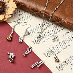 16Pcs 8 Styles Alloy Musical Instruments Pendants&nbsp;FIND-CJ0005-56P