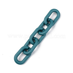 Opaque Spray Painted Acrylic Linking Rings&nbsp;OACR-T024-02-I01