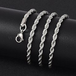Tarnish Resistant 304 Stainless Steel Rope Chain Necklaces&nbsp;X-STAS-M174-013P