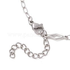 304 Stainless Steel Rhombus Cross Link Chain Necklaces&nbsp;NJEW-JN05939