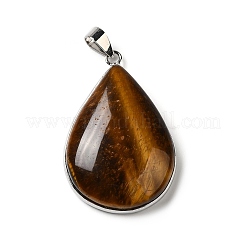 Natural Tiger Eye Pendants&nbsp;G-R486-03P-C