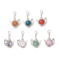 Acrylic Imitation Jade Teapot Pendant Decorations&nbsp;HJEW-JM04731