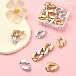 20Pcs 2 Colors Opaque Spray Painted Acrylic Linking Rings&nbsp;OACR-YW0001-52