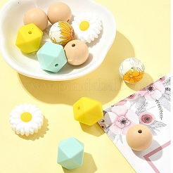 5 Styles Food Grade Eco-Friendly Silicone Beads&nbsp;SIL-FS0001-25