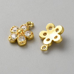 Brass with Cubic Zirconia Charms&nbsp;KK-WH0095-13G