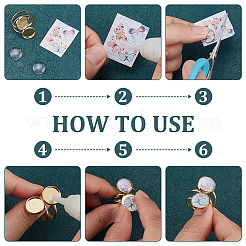 DIY Blank Dome 201 Stainless Steel Finger Rings Making Kits&nbsp;DIY-PH0028-69
