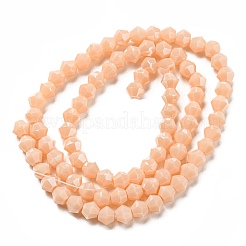 Opaque Solid Color Electroplate Glass Beads Strands&nbsp;GLAA-F029-P4mm-C06