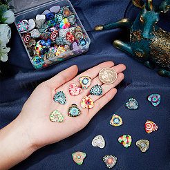 120Pcs Glass Cabochons&nbsp;GLAA-PH0008-25