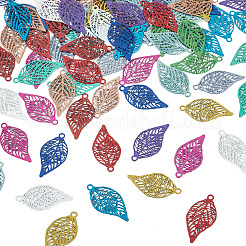 91Pcs 13 Colors Spray Paint 430 Stainless Steel Pendants&nbsp;STAS-TA0006-05