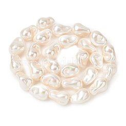 Electroplate Opaque Glass Imitation Pearl Beads Strands&nbsp;EGLA-H113-08C