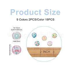 18Pcs 9 Colors Transparent Acrylic Enamel Beads&nbsp;TACR-TA0001-15