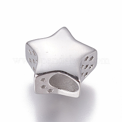 304 Stainless Steel European Beads&nbsp;STAS-O097-92C