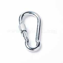 Zinc Coating Rock Climbing Carabiners&nbsp;TOOL-WH0130-78B