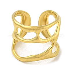 304 Stainless Steel Open Cuff Ring&nbsp;RJEW-C067-25G