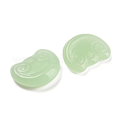 Glass Imitation Jade Charms&nbsp;GLAA-Q097-02