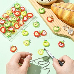 40Pcs 8 Styles Opaque Resin Pendants&nbsp;RESI-CJ0004-60