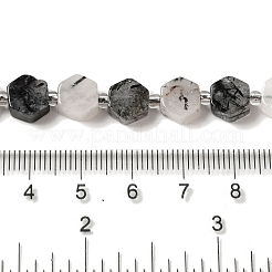 Natural Black Rutilated Quartz Beads Strands&nbsp;G-P534-A04-01