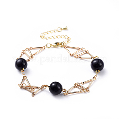 Brass Bar Link Chain Bracelets&nbsp;BJEW-JB04504