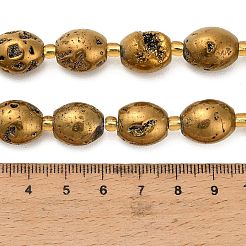 Electroplated Natural Druzy Geode Crystal Beads Strands&nbsp;G-F833-O01-01