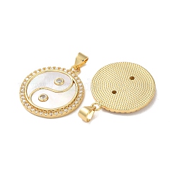 Brass Micro Pave Cubic Zirconia Pendants&nbsp;KK-B083-11G