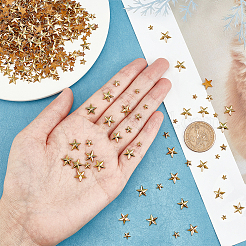 600Pcs 3 Style Star Brass Cabochons&nbsp;FIND-AR0002-57