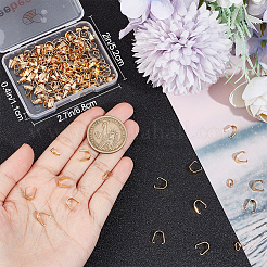 200Pcs 4 Styles Brass & 201 Stainless Steel Snap on Bails&nbsp;KK-BBC0008-11