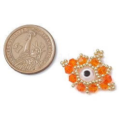 Seed Beads Beaded Charms&nbsp;PALLOY-MZ00344-04