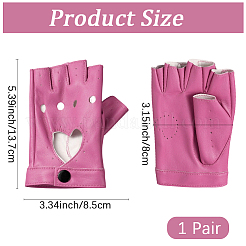 1 Pair Imitation Leather Fingerless Gloves&nbsp;AJEW-CL0004-95A