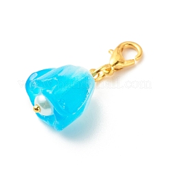 Acrylic Flower Pendant Decorations&nbsp;HJEW-JM00666