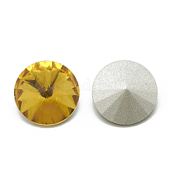 Pointed Back Glass Rhinestone Cabochons&nbsp;RGLA-T086-14mm-22