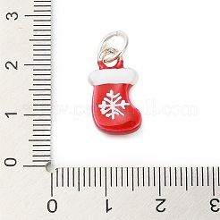 Christmas Themes Alloy Enamel Pendants&nbsp;FIND-I063-01G