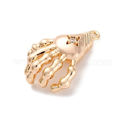 Brass Micro Pave Cubic Zirconia Pendants&nbsp;KK-D288-02G
