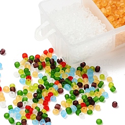 3500Pcs 7 Colors 12/0 Glass Round Seed Beads&nbsp;SEED-YW0001-21