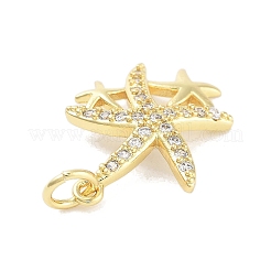 Rack Plating Brass Clear Cubic Zirconia Pendants&nbsp;KK-M293-09G