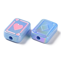 UV Plating Rainbow Iridescent Acrylic Enamel Beads&nbsp;SACR-G034-11C