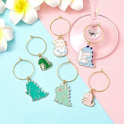 Alloy Enamel Wine Glass Charms&nbsp;AJEW-JO00239